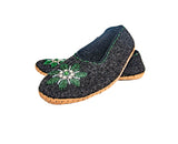 Natural Felt and Real Leather Slippers - Bird and Bee Naturals