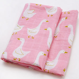 Organic Cotton - Multi-use baby cloth (Swaddle, Bib, Wrap, Burp cloth) - Bird and Bee Naturals